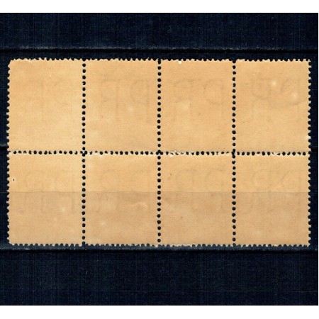 1897 - Spic de Grau, 1 BANI, filigran PR mijlociu, bloc de 8 neuzat 1897 - Spic de Grau, 1 BANI, filigran PR mijlociu, bloc de 8 neuzat