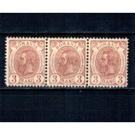 1900 - Spic de Grau, 3 bani, fără filigran, ștraif de 3 neuzat