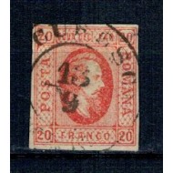 1865 - Alexandru Ioan Cuza, efigia in oval, 20 parale, stampila București