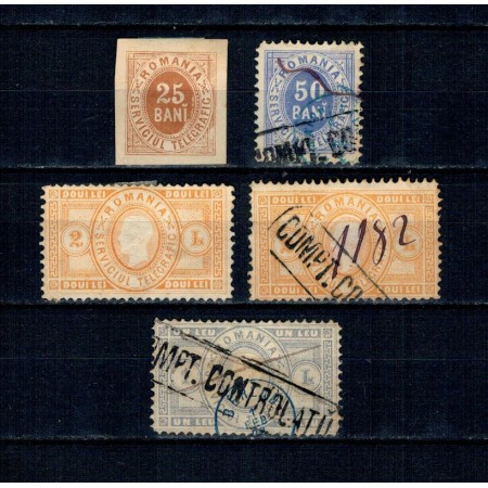 1871 - Serviciul Telegrafic, serie incompleta