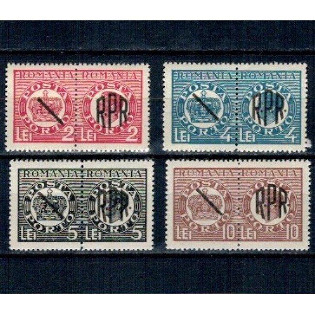 1948 - Porto duble, cu supratipar, serie neuzata 1948 - Porto duble, cu supratipar, serie neuzata
