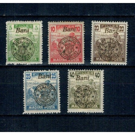 1919 - Emisiunea Oradea, Magyar Posta, serie nestampilata cu sarniere