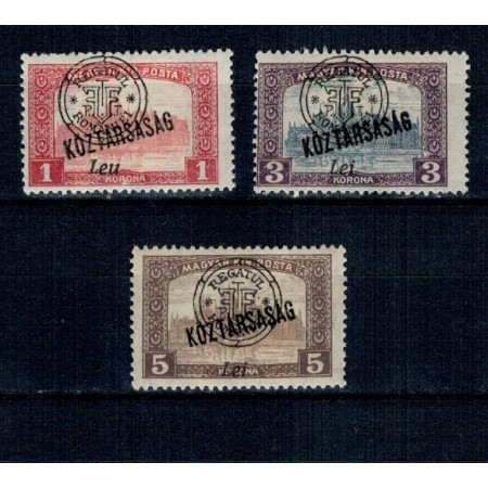 1919 - Emisiunea Oradea, Parlament, supratipar Koztarsasag, serie neștampilata cu șarniere
