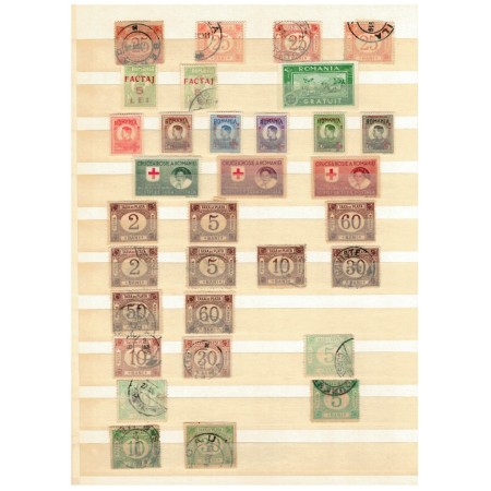 Romania - Colectie timbre fiscale, de ajutor, asistenta sociala, porto, oficiale, in clasor