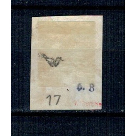 1868 - Carol I cu favoriti, 2 bani portocaliu, stampilat 1868 - Carol I cu favoriti, 2 bani portocaliu, stampilat