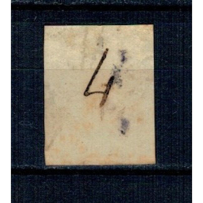 1868 - Carol I cu favoriți, 4 bani, stampilat