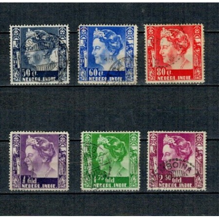 Indiile de Est Olandeze 1934 - Uzuale Regina Wilhelmina, serie stampilata