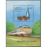 Laos 1997 - Trenuri, locomotive, colita neuzata