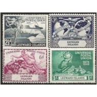 Leeward Islands 1949 - Aniversare UPU, serie nestampilata cu sarniere