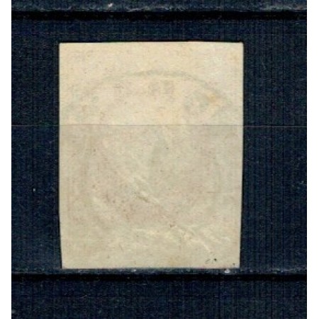 1869 - Carol I cu favoriti, 15 bani, stampilat