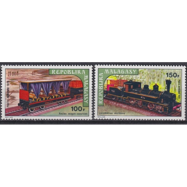 Madagascar 1973 - Trenuri, cai ferate, serie neuzata Madagascar 1973 - Trenuri, cai ferate, serie neuzata