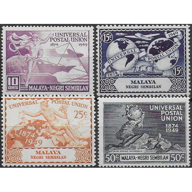 Malaya - Negri Sembilan 1949 - Aniversare UPU, serie neuzata Malaya - Negri Sembilan 1949 - Aniversare UPU, serie neuzata