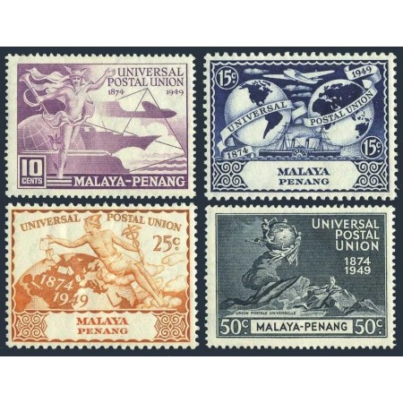 Malaya - Penang 1949 - Aniversare UPU, serie neuzata