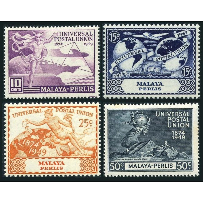 Malaya - Perak 1949 - Aniversare UPU, serie neuzata Malaya - Perak 1949 - Aniversare UPU, serie neuzata