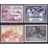 Malaya - Selangor 1949 - Aniversare UPU, serie nestampilata cu sarniere