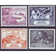 Malaya - Trengganu 1949 - Aniversare UPU, serie nestampilata cu sarniere