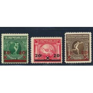 Belgia 1921 - Jocurile Olimpice, sport, supratipar, serie neuzata