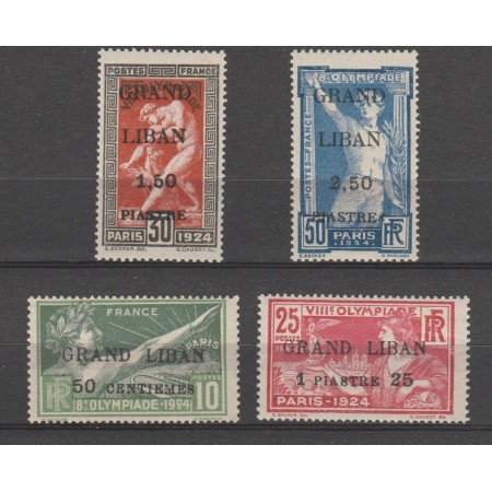 Liban 1924 - Jocurile Olimpice, sport, supratipar pe Franta, serie neuzata