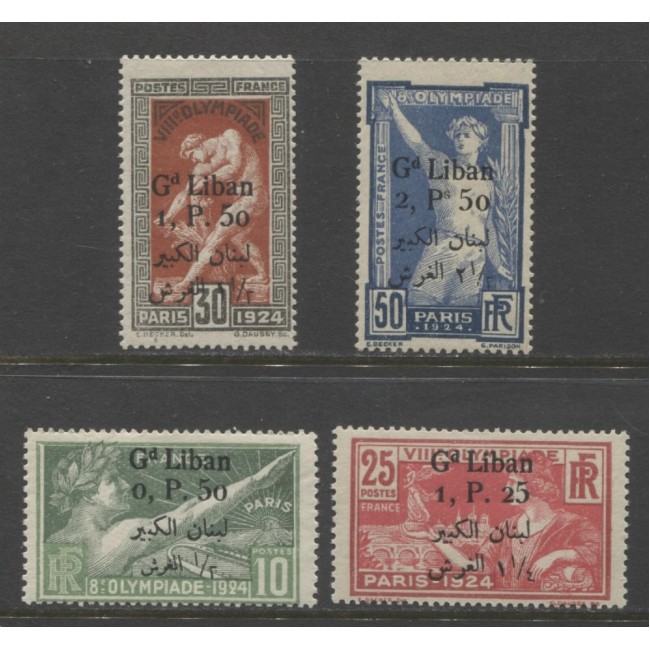Liban 1924 - Jocurile Olimpice, sport, supratipar (II) pe Franta, serie neuzata