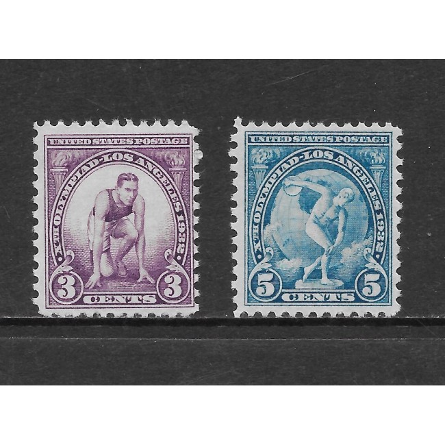 SUA 1932 - Jocurile Olimpice Los Angeles, sport, serie neuzata