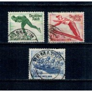 Deutsches Reich 1935 - Jocurile Olimpice de iarna, serie stampilata