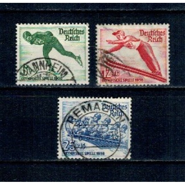 Deutsches Reich 1935 - Jocurile Olimpice de iarna, serie stampilata