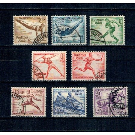 Deutsches Reich 1936 - Jocurile Olimpice, sport, serie stampilata