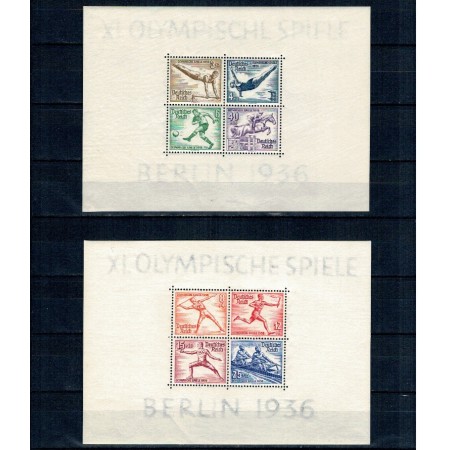 Deutsches Reich 1936 - Jocurile Olimpice, sport, set colite neuzate