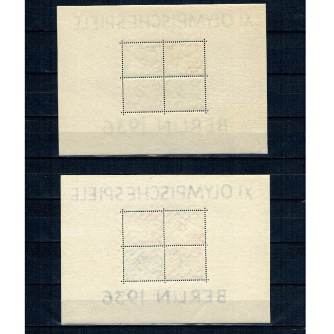 Deutsches Reich 1936 - Jocurile Olimpice, sport, set colite neuzate