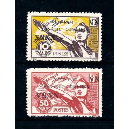 Vietnam 1945 - Sport, supratipar pe Indochina Franceza, serie nestampilata