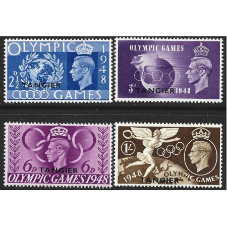 Tangierul Britanic 1948 - Jocurile Olimpice, sport, serie neuzata