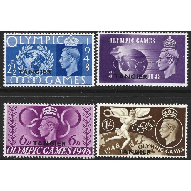 Tangierul Britanic 1948 - Jocurile Olimpice, sport, serie neuzata