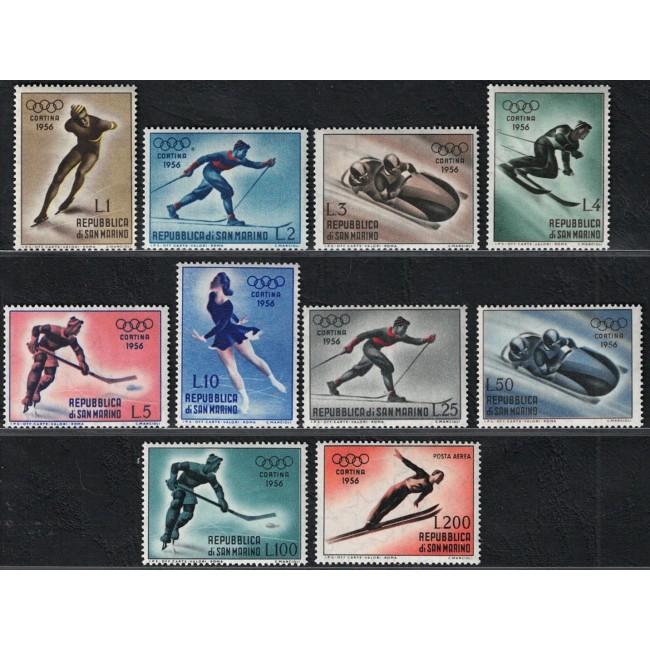 San Marino 1955 - Jocurile Olimpice de iarna, sport, serie neuzata