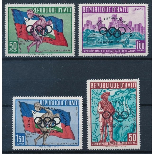 Haiti 1960 - Jocurile Olimpice de iarna, supratipar, serie neuzata