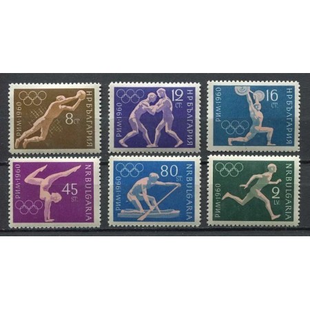 Bulgaria 1960 - Jocurile Olimpice, sport, serie neuzata