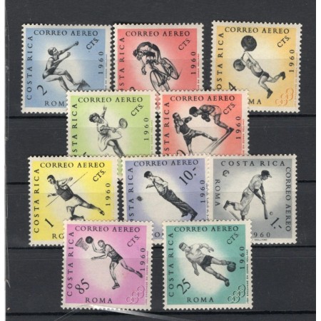 Costa Rica 1960 - Jocurile Olimpice, sport, serie neuzata
