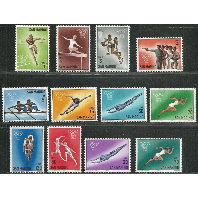 San Marino 1964 - Jocurile Olimpice, sport, serie neuzata