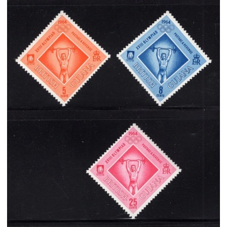 British Guiana 1964 - Jocurile Olimpice, sport, haltere, serie neuzata