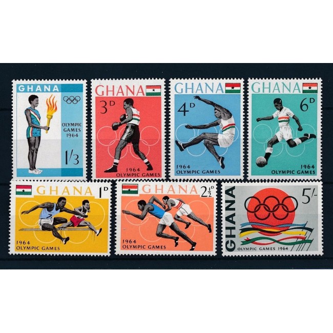 Ghana 1964 - Jocurile Olimpice, sport, serie neuzata