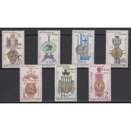Cehoslovacia 1965 - Medalii Olimpice, sport, serie neuzata
