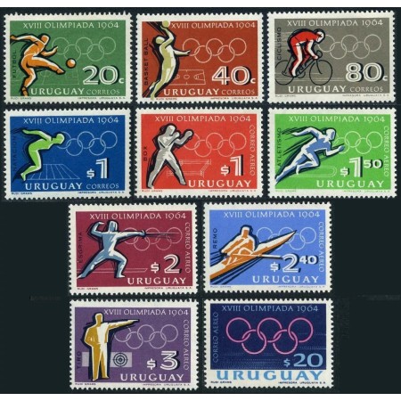 Uruguay 1965 - Jocurile Olimpice, sport, serie neuzata