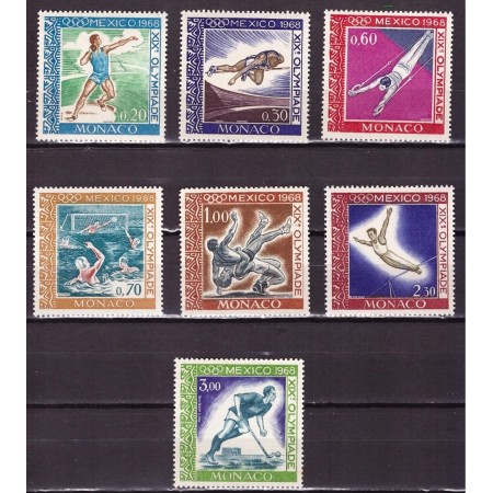 Monaco 1968 - Jocurile Olimpice, sport, serie neuzata