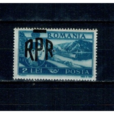 1948 - Uzual 2Lei,cu supratipar RPR abklatsch, neuzat