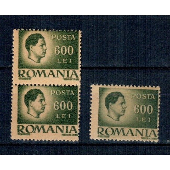 1945 - Uzual Mihai, 600L eroare, tipar ancrasat, pereche neuzata