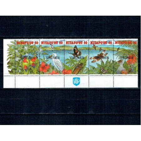 Niuafo'ou (Tonga) 1993 - Fauna, serie neuzata SPECIMEN