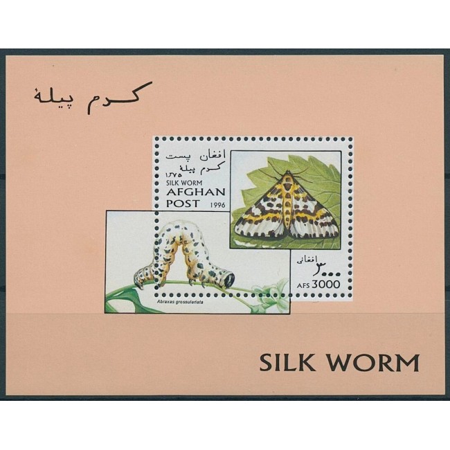 Afghanistan 1996 - Fluturi, viermele de mătase, colita neuzata