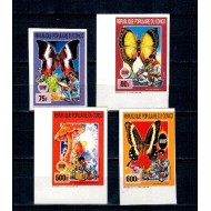 Congo 1991 - Fluturi, serie nedantelata incompleta, neuzata