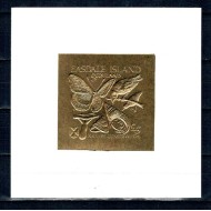 Easdale Island (Scotia) 1991 - Fluturi, fauna, ciuperci, £5 gold foil pe hartie cartonata, emisiune privata