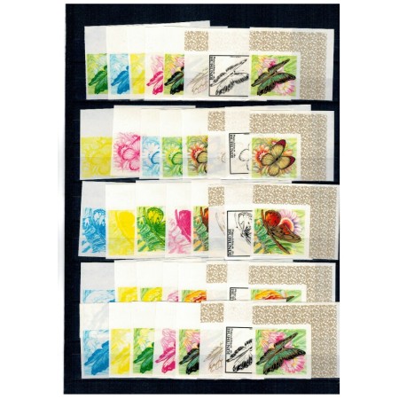 Burundi 1968 - Fluturi, probe progresive de culoare, nedantelate