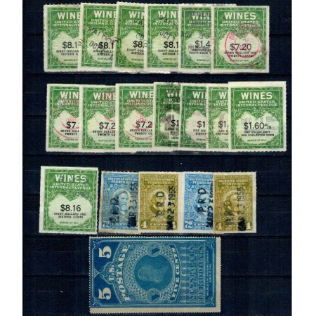 SUA - Lot mărci fiscale vechi